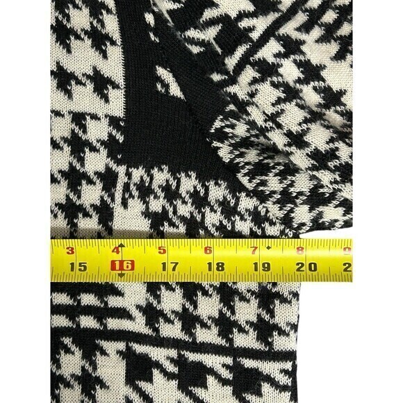 Le Magli Di Sofia Houndstooth Open Cardigan Sweater Large Twee London Paris - Picture 5 of 6